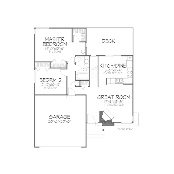 Ranch House Plan First Floor - Winnsboro Ranch Home 072D-0586 - Shop House Plans and More