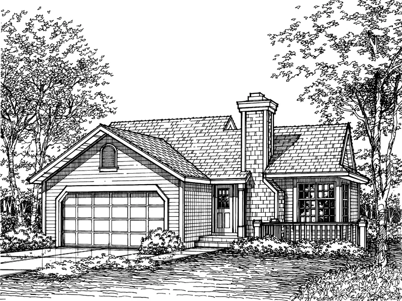 Southern House Plan Front of Home - Winnsboro Ranch Home 072D-0586 - Shop House Plans and More