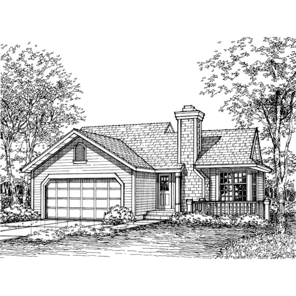 Ranch House Plan Front of Home - Winnsboro Ranch Home 072D-0586 - Shop House Plans and More