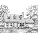 Cape Cod & New England House Plan Front of Home - Berkley Manor Cape Cod Home 072D-0587 - Search House Plans and More