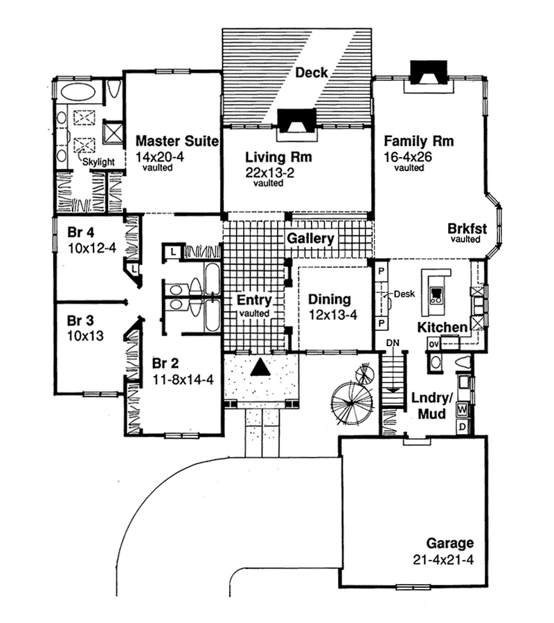 Modern House Plan First Floor - Lexington Oaks One-Level Home 072D-0588 - Shop House Plans and More