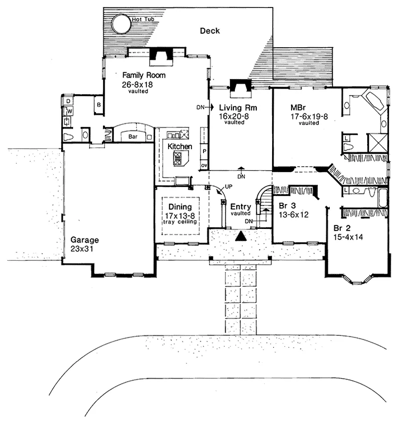 Traditional House Plan First Floor - Beresford Country Home 072D-0589 - Search House Plans and More