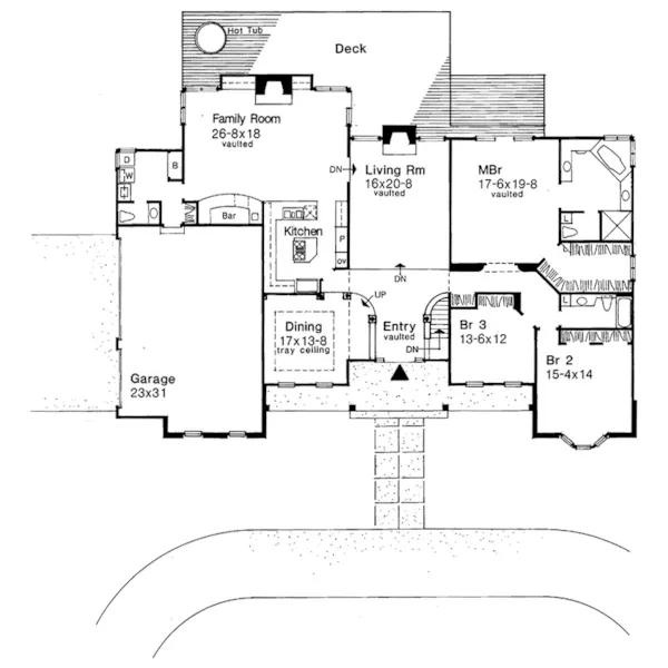 Ranch House Plan First Floor - Beresford Country Home 072D-0589 - Search House Plans and More