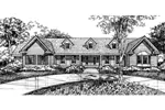 Traditional House Plan Front of Home - Beresford Country Home 072D-0589 - Search House Plans and More