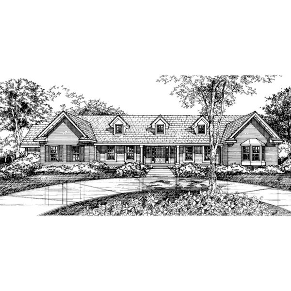 Ranch House Plan Front of Home - Beresford Country Home 072D-0589 - Search House Plans and More