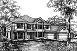 Southern House Plan Front of Home - Westmont Luxury Home 072D-0591 - Shop House Plans and More
