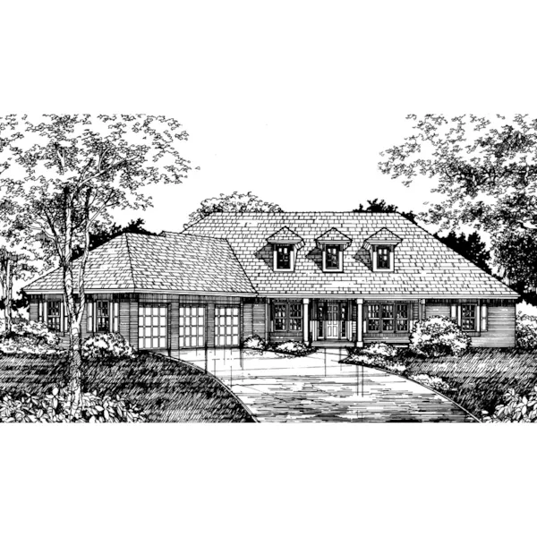 Luxury House Plan Front of Home - Salinas Valley Country Home 072D-0592 - Shop House Plans and More