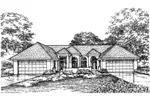 Adobe House Plans & Southwestern Home Design Front of Home - Palladio Palm Stucco Duplex 072D-0594 - Shop House Plans and More