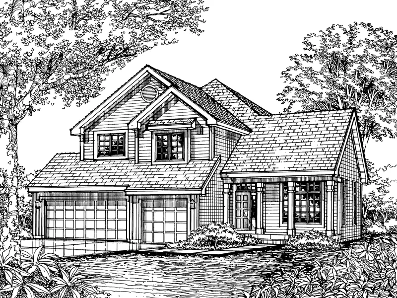 Southern House Plan Front of Home - Dorothy Hill Traditional Home 072D-0598 - Search House Plans and More