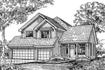 Traditional House Plan Front of Home - Dorothy Hill Traditional Home 072D-0598 - Search House Plans and More