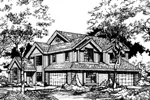 Southern House Plan Front of Home - Kemmar Neoclassical Duplex 072D-0600 - Search House Plans and More