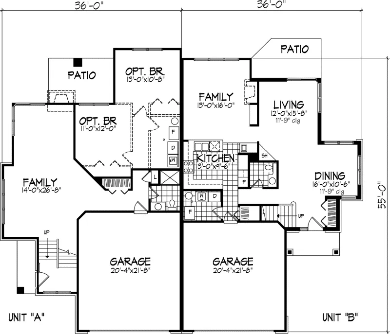 Country House Plan First Floor - Bamberger Two-Story Duplex 072D-0601 - Search House Plans and More