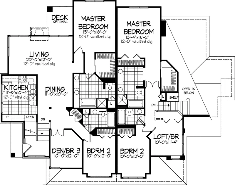 Country House Plan Second Floor - Bamberger Two-Story Duplex 072D-0601 - Search House Plans and More
