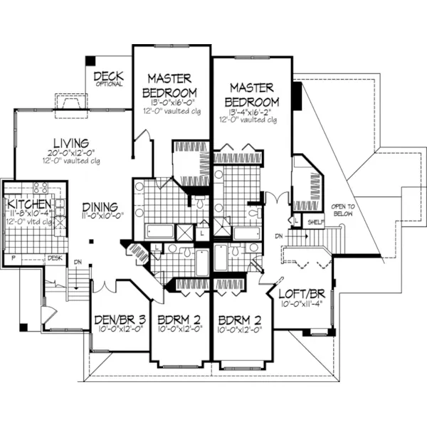 Country House Plan Second Floor - Bamberger Two-Story Duplex 072D-0601 - Search House Plans and More