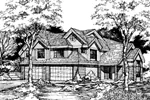 Traditional House Plan Front of Home - Bamberger Two-Story Duplex 072D-0601 - Search House Plans and More