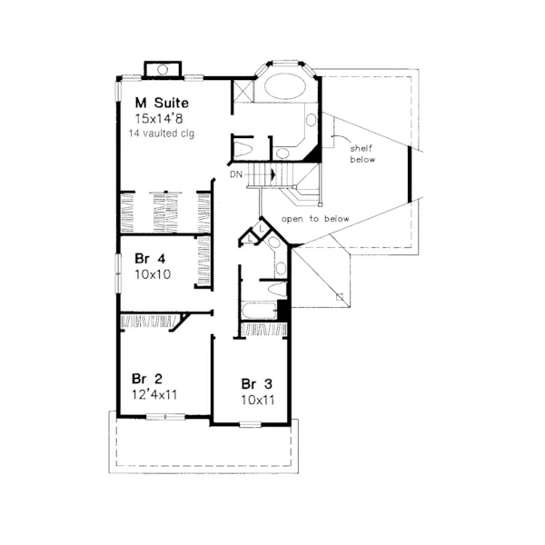 Neoclassical House Plan Second Floor - Balsam Lake Traditional Home 072D-0602 - Search House Plans and More