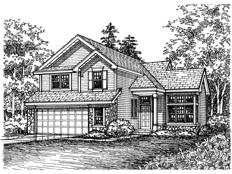 Southern House Plan Front of Home - Balsam Lake Traditional Home 072D-0602 - Search House Plans and More