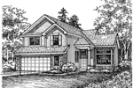 Southern House Plan Front of Home - Balsam Lake Traditional Home 072D-0602 - Search House Plans and More