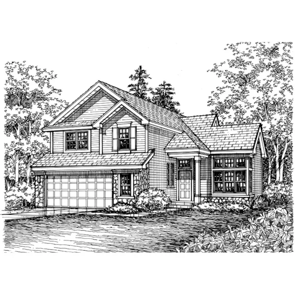 Neoclassical House Plan Front of Home - Balsam Lake Traditional Home 072D-0602 - Search House Plans and More