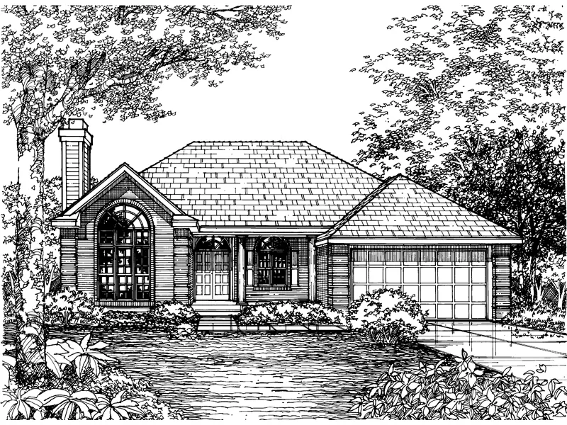 Country House Plan Front of Home - Marion Place Ranch Home 072D-0603 - Shop House Plans and More