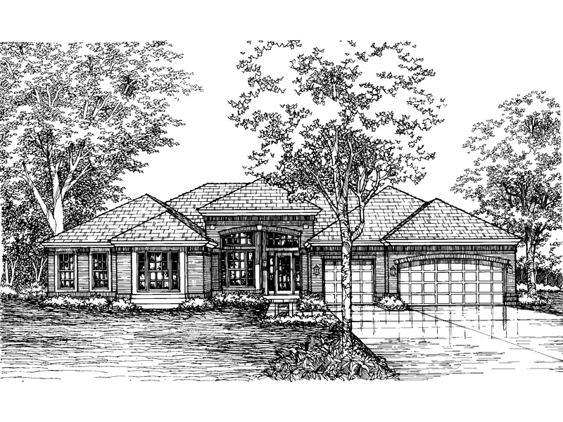 Sunbelt House Plan Front of Home - Collier Bluff Luxury Home 072D-0605 - Search House Plans and More