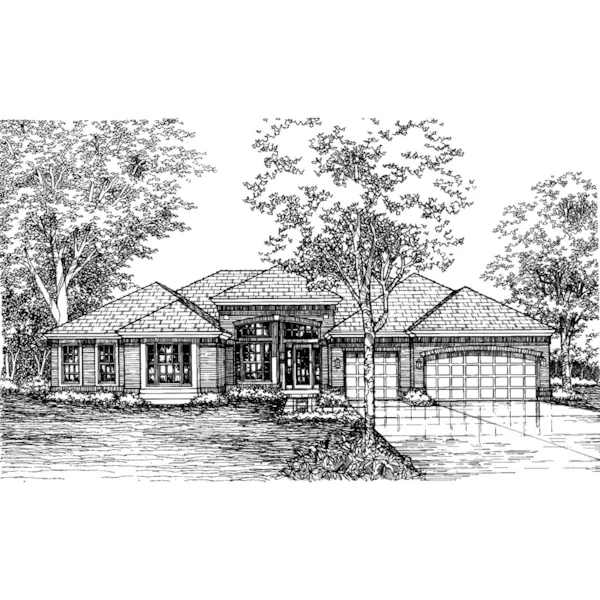 Sunbelt House Plan Front of Home - Collier Bluff Luxury Home 072D-0605 - Search House Plans and More