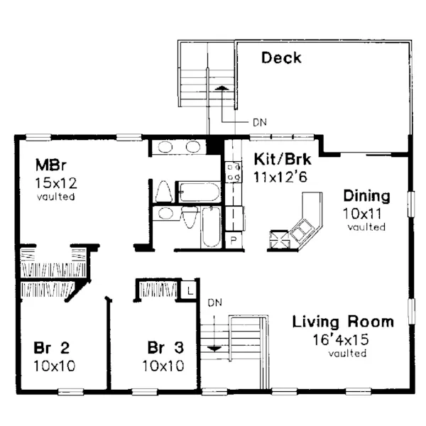 Colonial House Plan First Floor - Sycamore Way Colonial Home 072D-0606 - Shop House Plans and More