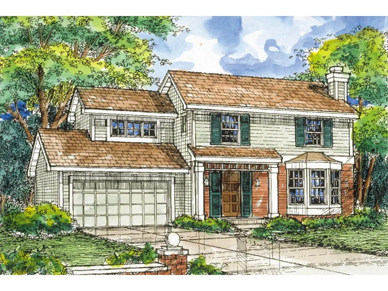 Traditional House Plan Front of Home - Concordia Park Traditional Home 072D-0607 - Search House Plans and More