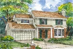 Traditional House Plan Front of Home - Concordia Park Traditional Home 072D-0607 - Search House Plans and More