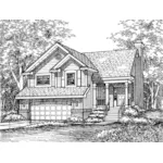 Traditional House Plan Front of Home - Whaley Place Narrow Lot Home 072D-0608 - Shop House Plans and More