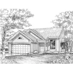 Traditional House Plan Front of Home - Marmont Ranch Home 072D-0609 - Shop House Plans and More