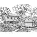 Southern House Plan Front of Home - Honeytree Country Farmhouse 072D-0610 - Search House Plans and More