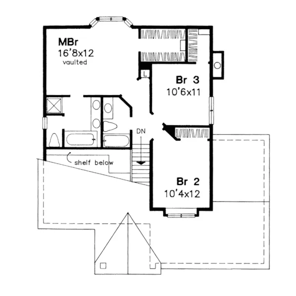 Bungalow House Plan Second Floor - Theodora Neoclassical Home 072D-0612 - Shop House Plans and More