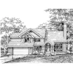 Contemporary House Plan Front of Home - Huntingham Southern Home 072D-0613 - Search House Plans and More