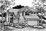 Southern House Plan Front of Home - Huntington Hill Modern Home 072D-0615 - Search House Plans and More