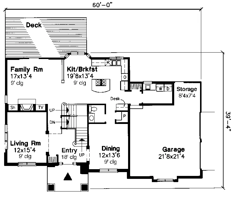 Traditional House Plan First Floor - Dolman Traditional Home 072D-0616 - Search House Plans and More