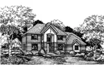 Modern House Plan Front of Home - Dolman Traditional Home 072D-0616 - Search House Plans and More