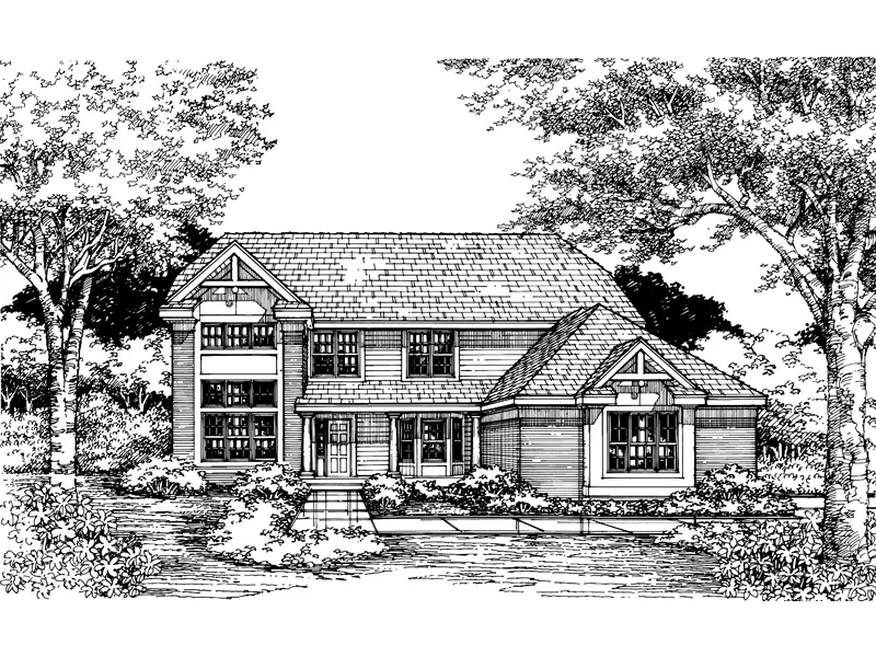 Southern House Plan Front of Home - Salzburg Luxury Home 072D-0617 - Shop House Plans and More