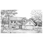 Neoclassical House Plan Front of Home - Hoover Place Traditional Home 072D-0618 - Search House Plans and More