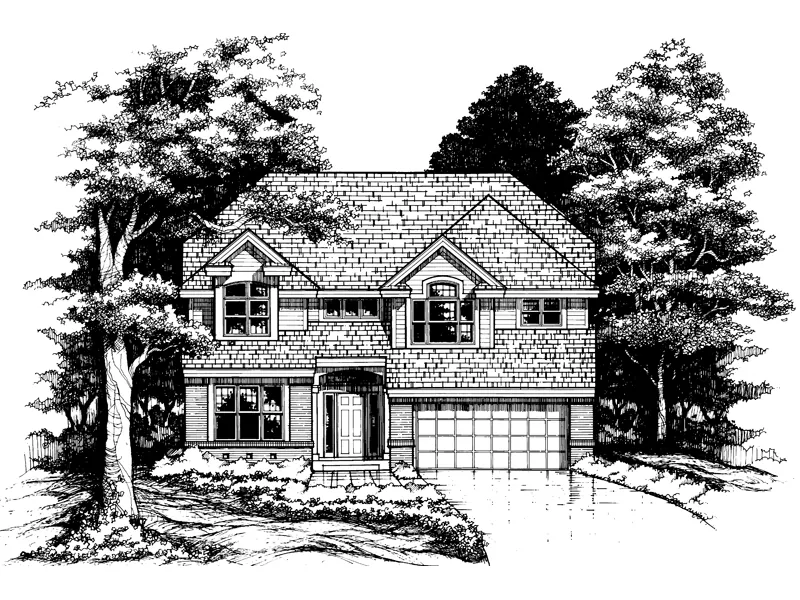 Modern House Plan Front of Home - Fielding Place Traditional Home 072D-0621 - Search House Plans and More