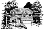 Traditional House Plan Front of Home - Fielding Place Traditional Home 072D-0621 - Search House Plans and More
