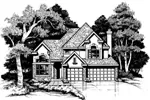 Victorian House Plan Front of Home - Glenmeadow Traditional Home 072D-0622 - Search House Plans and More