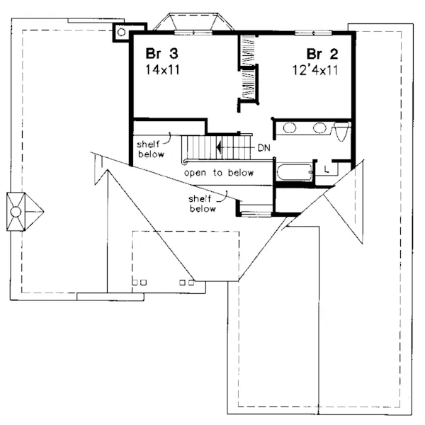 Neoclassical House Plan Second Floor - Marycrest Bungalow Home 072D-0623 - Shop House Plans and More