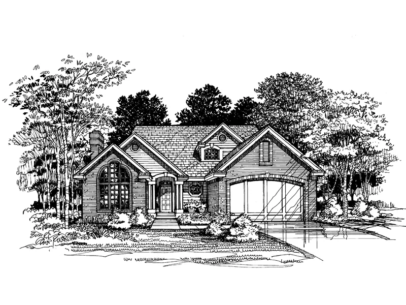 Modern House Plan Front of Home - Marycrest Bungalow Home 072D-0623 - Shop House Plans and More