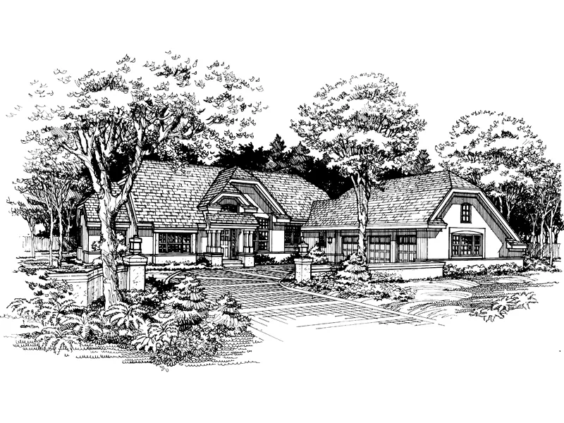 Southern House Plan Front of Home - Platinum Hill Craftsman Home 072D-0624 - Shop House Plans and More
