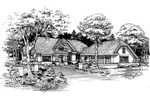 Colonial House Plan Front of Home - Platinum Hill Craftsman Home 072D-0624 - Shop House Plans and More