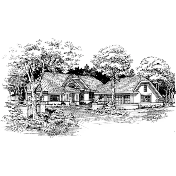 Colonial House Plan Front of Home - Platinum Hill Craftsman Home 072D-0624 - Shop House Plans and More