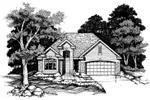 Traditional House Plan Front of Home - Pulaski Ranch Home 072D-0625 - Shop House Plans and More