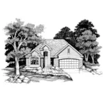 Traditional House Plan Front of Home - Pulaski Ranch Home 072D-0625 - Shop House Plans and More