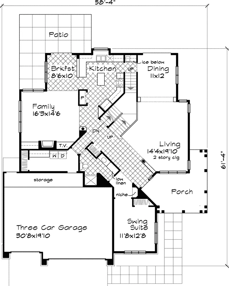 Victorian House Plan First Floor - Gilmore Place Craftsman Home 072D-0626 - Search House Plans and More